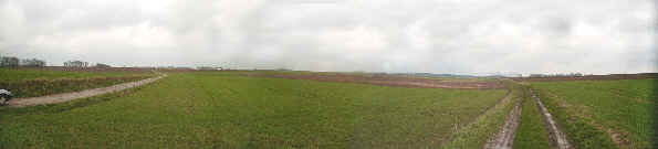 Looking out from the junction of the Sunken Road and the Central Road