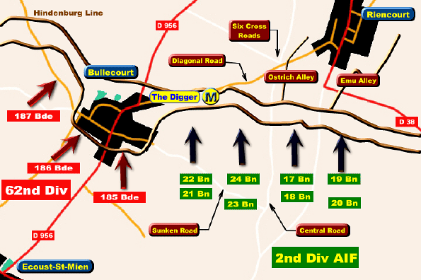 Map of the Attack: 2nd Bullecourt