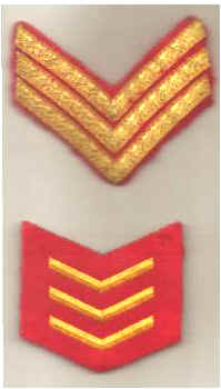 Army Rank Stripes x 2 - Sergeant.