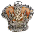 Crown worn above chevrons (in the Ballarat Volunteer Regiment) by 2829 James John Heath who originally served in the 55th Regiment of Foot during the Crimean war.