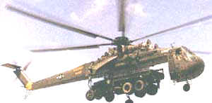 CH-54 'Skycrane' transporting a truck