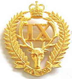 NZ 9th Wgtn East Coast Rgt Q/C Gilt Officers Badge