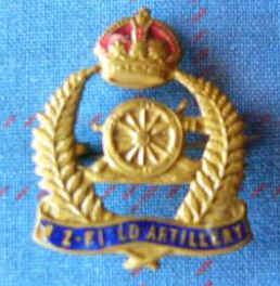 New Zealand Field Artillery enameled badge