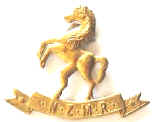 NZ WW1 Mounted Rifles Reinf brass collar badge