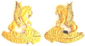 WW1 NZMR Reinf Pair Collar Badges