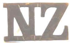 Straight NZ Brass Shoulder Title Pre WW1