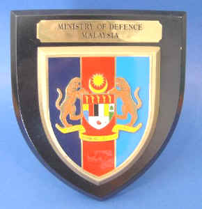 Malaysia Ministry of Defence Plaque