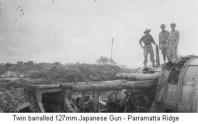 Twin barralled 127mm gun at Parramatta Ridge