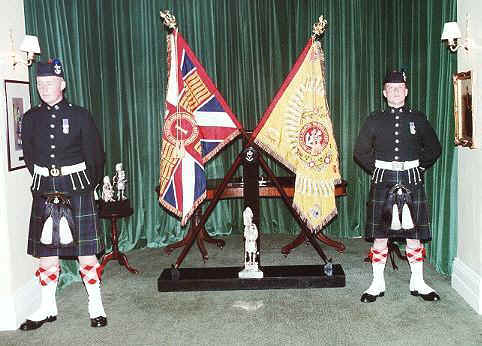 Colours on view within The Officers Mess, Redford Barracks.