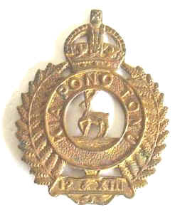 NZ 12th & XIIIth Regt K/C Brass Cap Badge