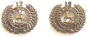 SCARCE 12th Nelson & Marlborough Regt Collars