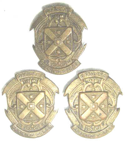 NZ WW1 OFFICERS TRAINING CORPS. BADGES - QTY 3