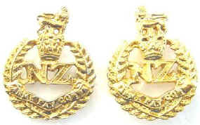 NZ Army Pay Corps Q/C Pair Collar Badges