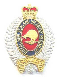 Royal NZ Infantry Regt Metal Cap Badge